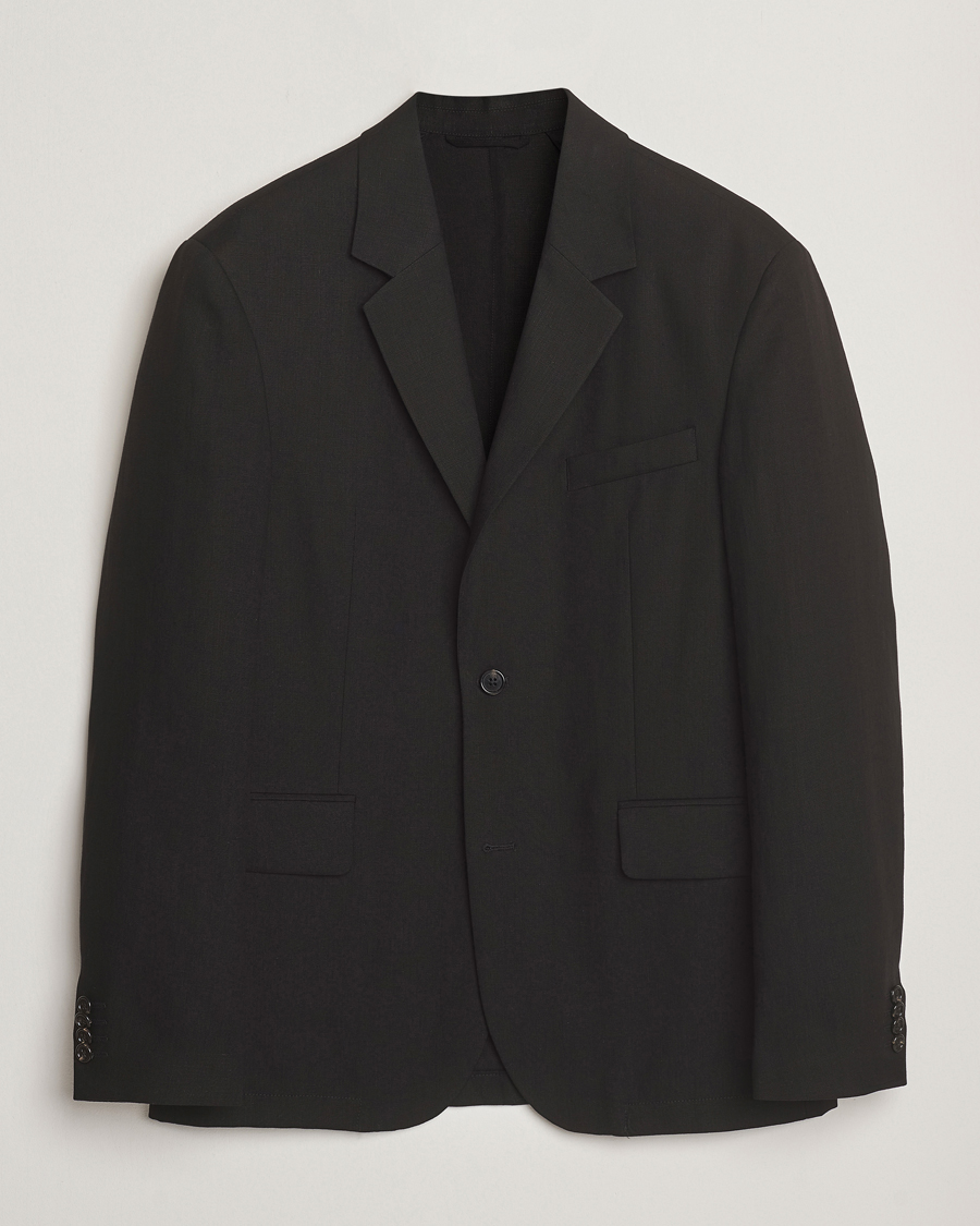 Mies | Pikkutakit | J.Lindeberg | Alban Unlined Super Linen Blazer Black