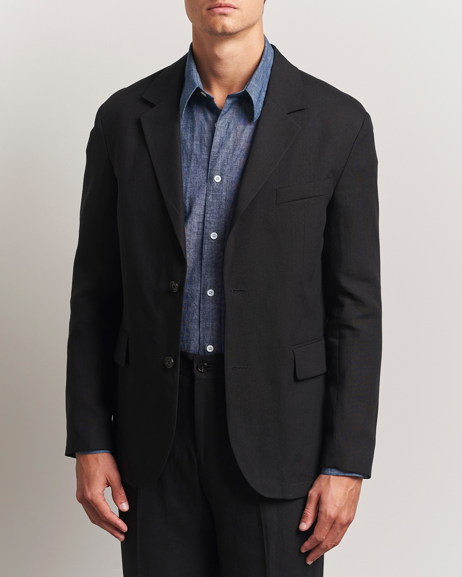 Mies | Pikkutakit | J.Lindeberg | Alban Unlined Super Linen Blazer Black