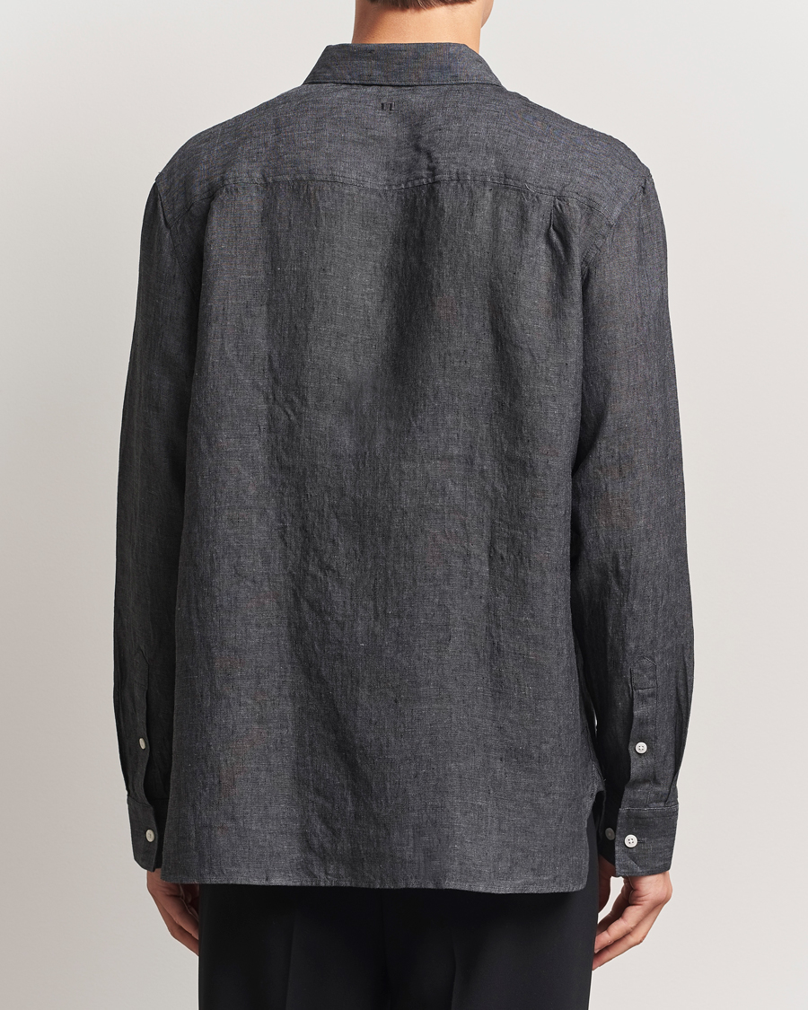 Mies | Kauluspaidat | J.Lindeberg | Linen Melange Shirt Black