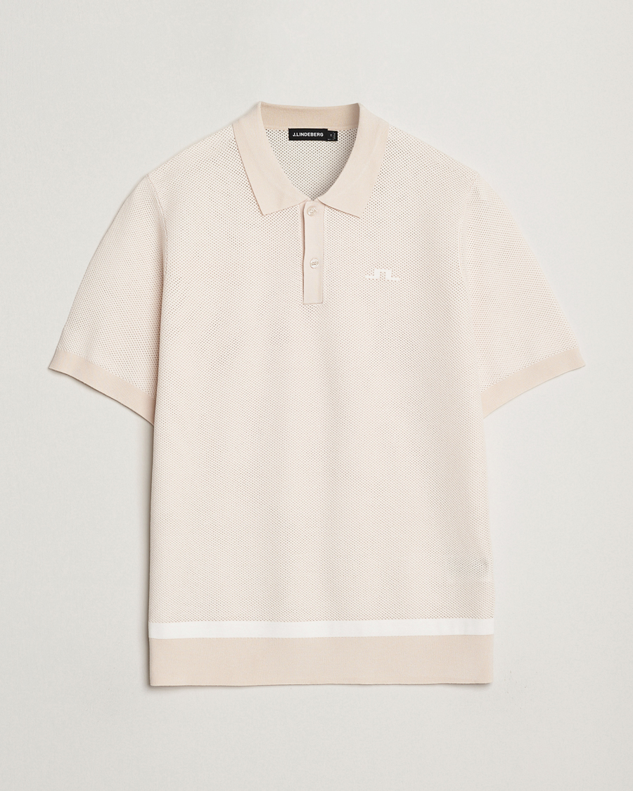 Mies | Pikeet | J.Lindeberg | Reymond Structure Knit Polo Moonbeam