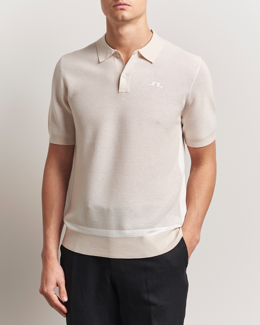 Mies | Pikeet | J.Lindeberg | Reymond Structure Knit Polo Moonbeam