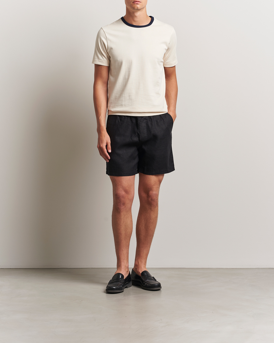 Mies | Shortsit | NN07 | Gregor Linen Drawstring Shorts Black