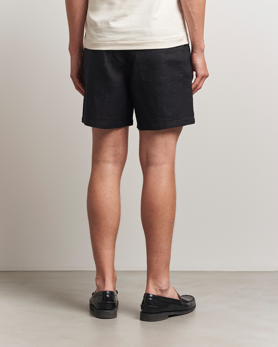 Mies | Shortsit | NN07 | Gregor Linen Drawstring Shorts Black