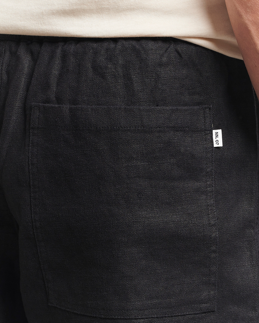 Mies | Shortsit | NN07 | Gregor Linen Drawstring Shorts Black