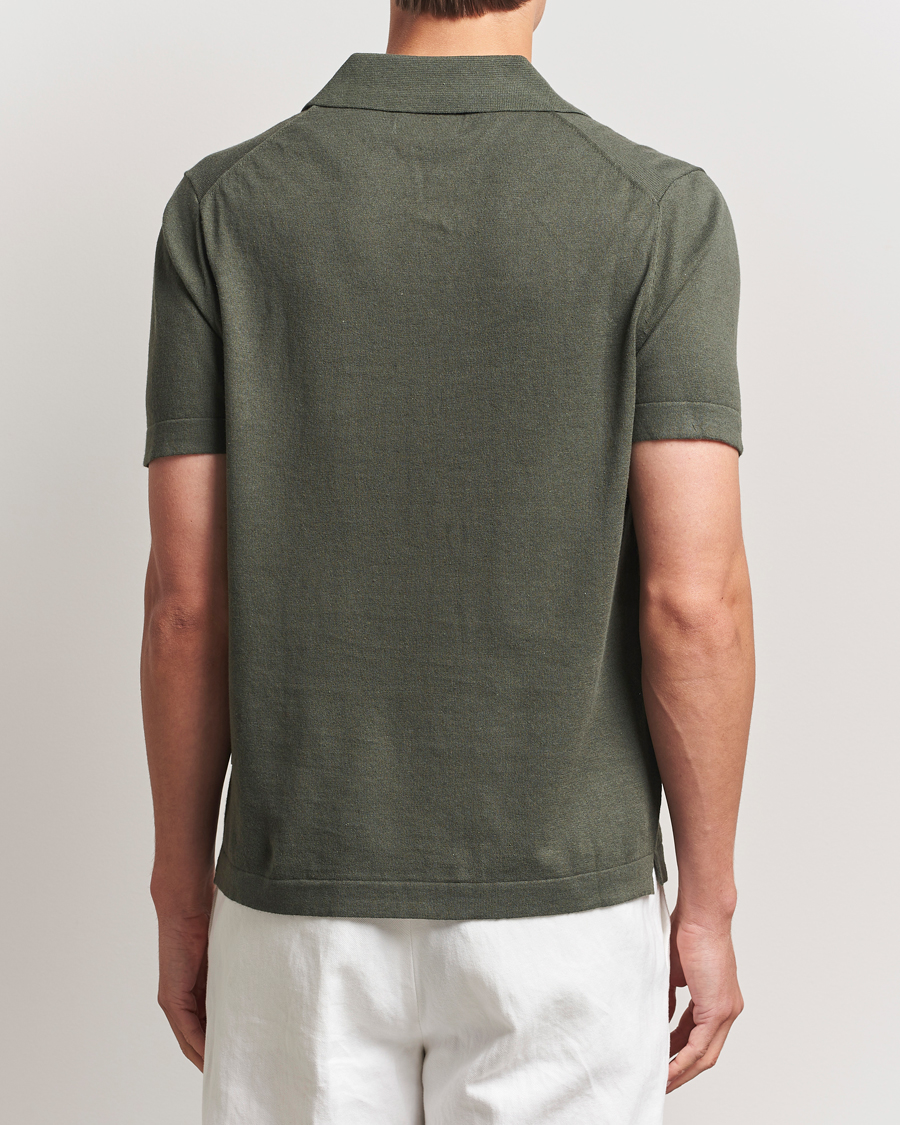 Mies | Pikeet | NN07 | Ryan Cotton/Linen Polo Croc Green