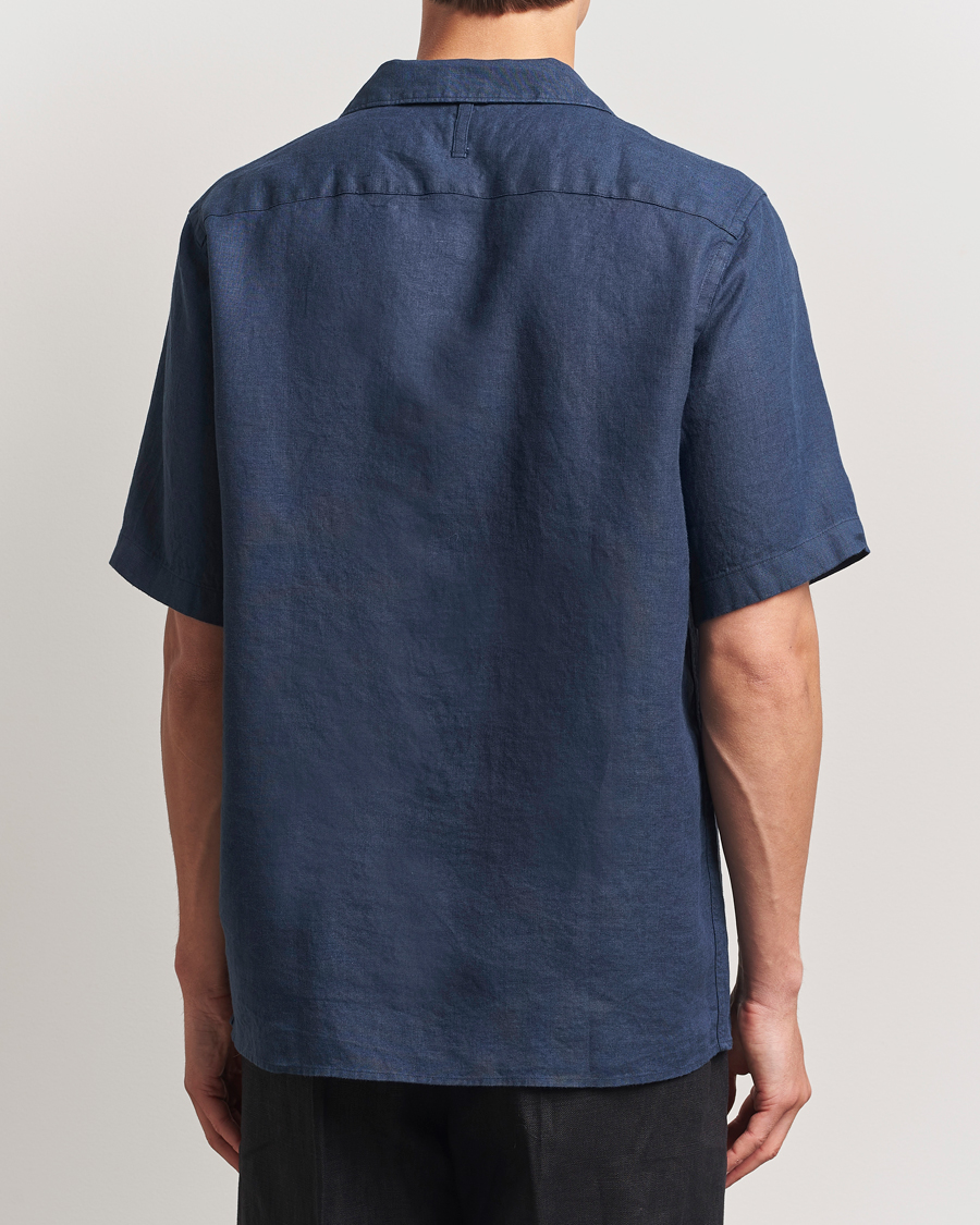 Mies | Kauluspaidat | NN07 | Julio Linen Resort Shirt Navy Blue