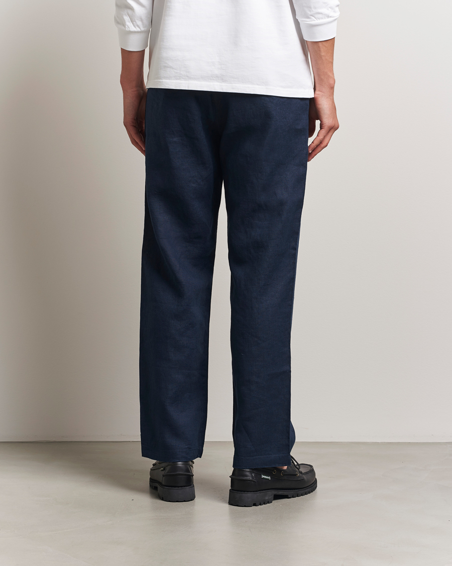 Mies | Housut | NN07 | Aden Regular Fit Linen Chinos Navy Blue