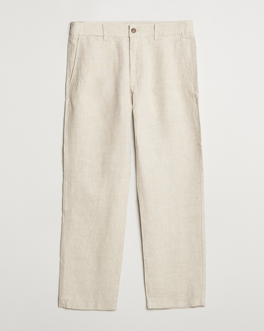 Mies | Housut | NN07 | Aden Regular Fit Linen Chinos Oat