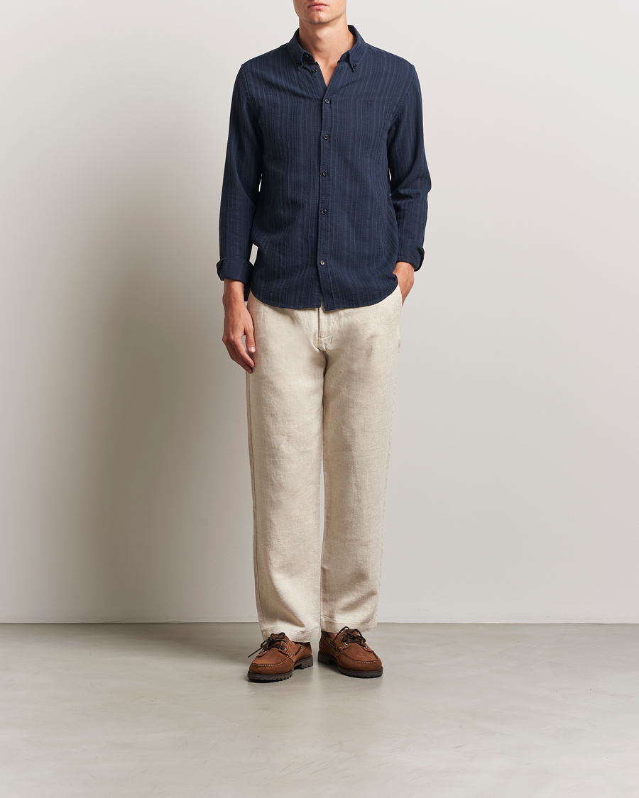 Mies | Housut | NN07 | Aden Regular Fit Linen Trousers Oat
