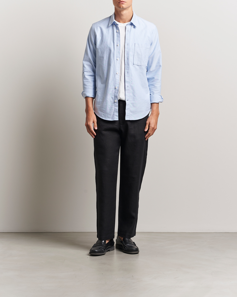 Mies | Housut | NN07 | Aden Regular Fit Linen Chinos Black