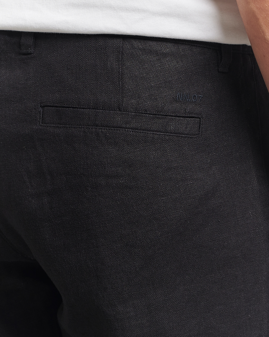 Mies | Housut | NN07 | Aden Regular Fit Linen Chinos Black