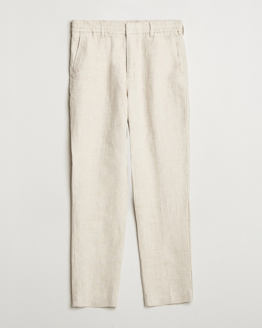 Mies | Housut | NN07 | Billie Linen Drawstring Trousers Oat