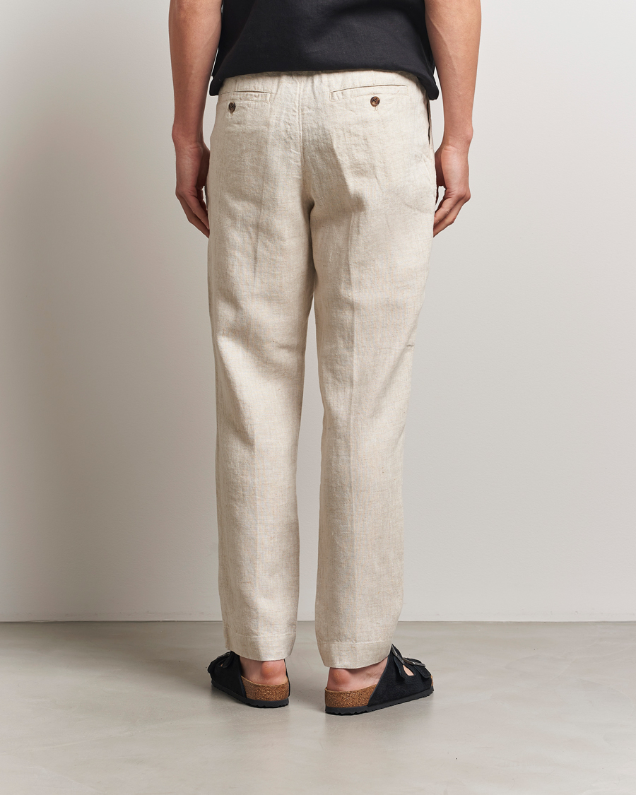 Mies | Housut | NN07 | Billie Linen Drawstring Trousers Oat