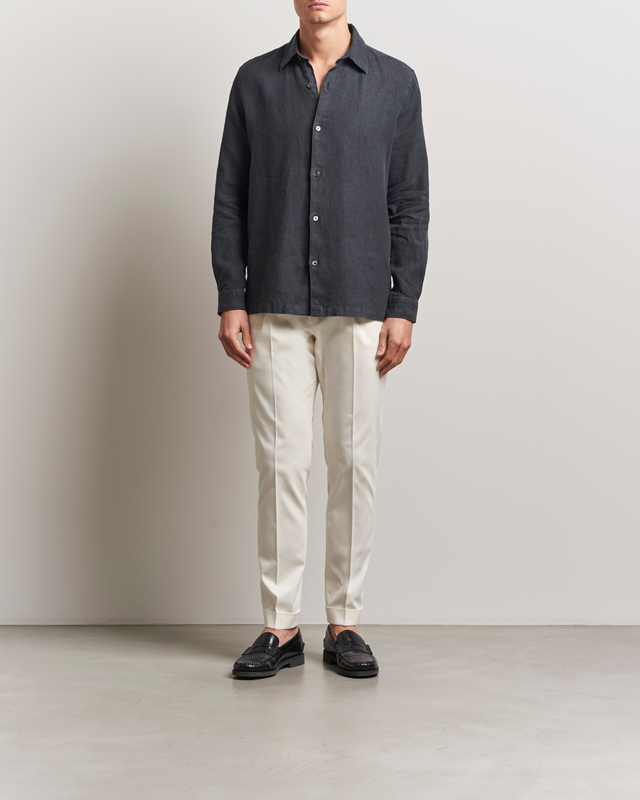 Mies | Housut | Tiger of Sweden | Tenuta Pleated Cotton Trousers Soft White