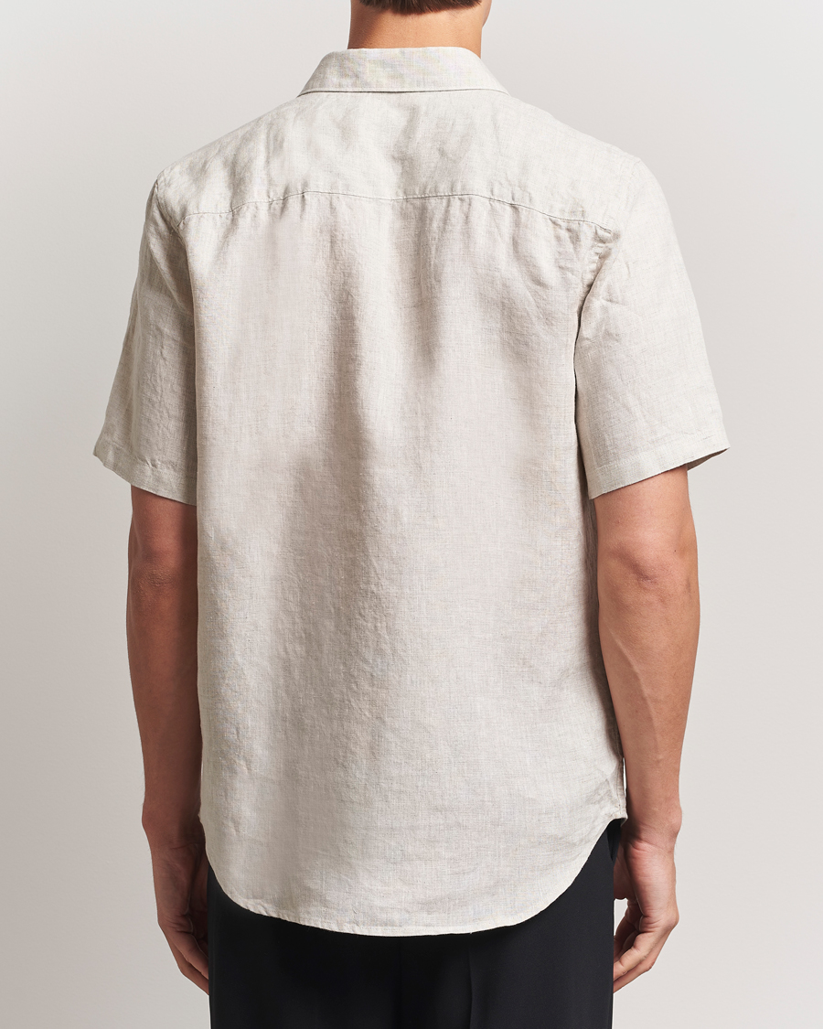 Mies | Kauluspaidat | NN07 | Enzo Linen Short Sleeve Shirt Oat