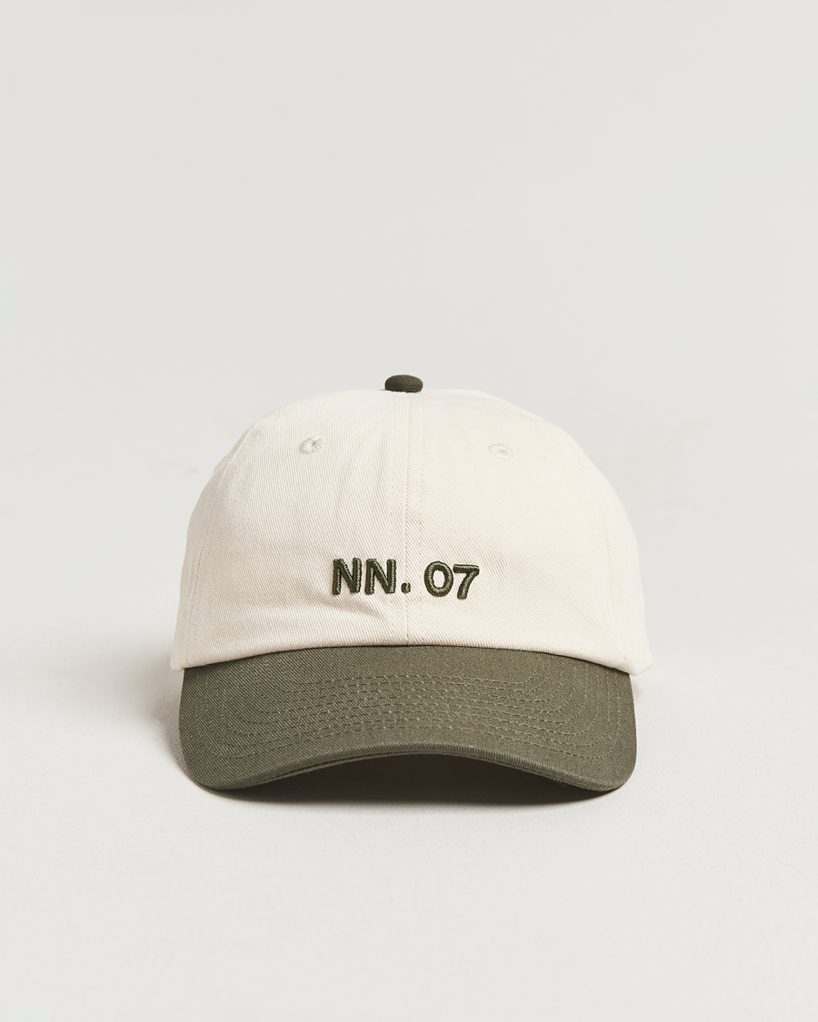 Mies | NN07 Logo Cap Croc Green/Off White | NN07 | Logo Cap Croc Green/Off White