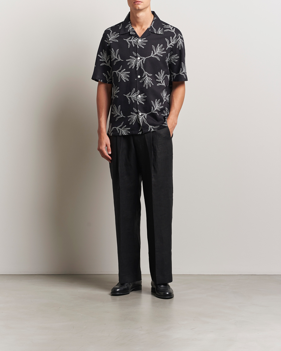 Mies | Housut | NN07 | Kay Relaxed Fit Linen Trousers Black