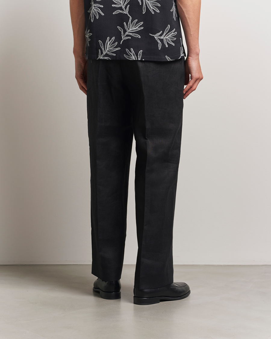 Mies | Housut | NN07 | Kay Relaxed Fit Linen Trousers Black