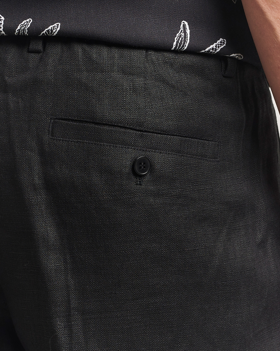 Mies | Housut | NN07 | Kay Relaxed Fit Linen Trousers Black