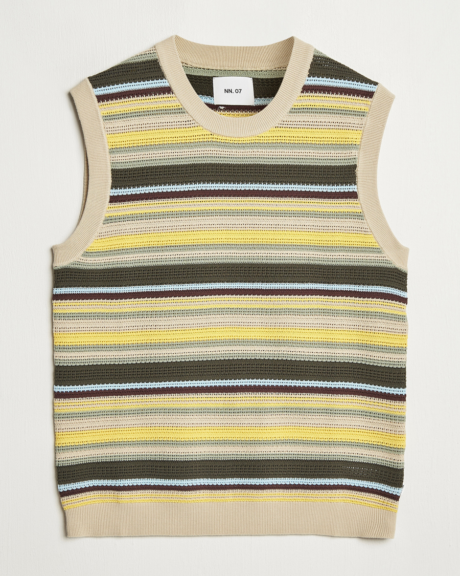 Mies | Puserot | NN07 | Huxley Knitted Striped Vest Multi
