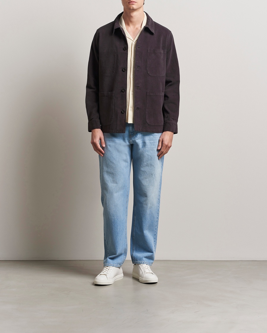 Mies | Takit | A Day's March | Algot Lyocell Overshirt Chocolate