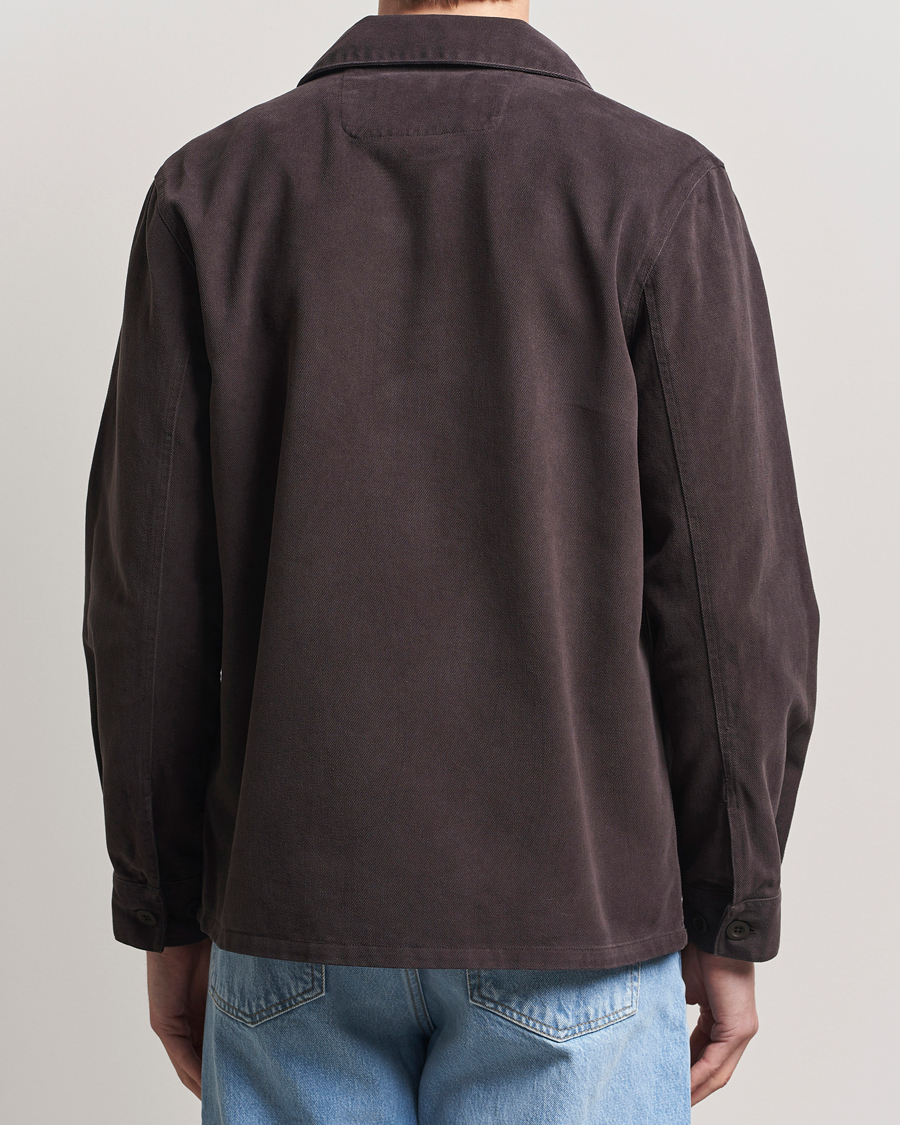 Mies | Takit | A Day's March | Algot Lyocell Overshirt Chocolate