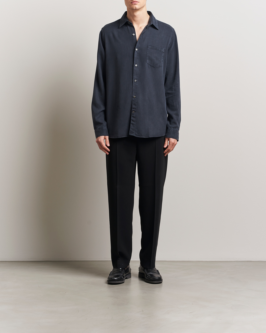 Mies | Kauluspaidat | A Day's March | Daintree Lyocell Shirt Navy