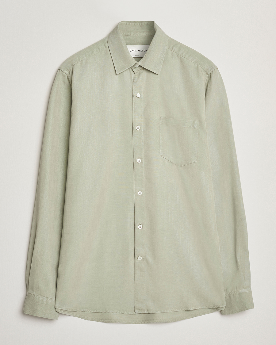 Mies | Kauluspaidat | A Day's March | Daintree Lyocell Shirt Seagrass