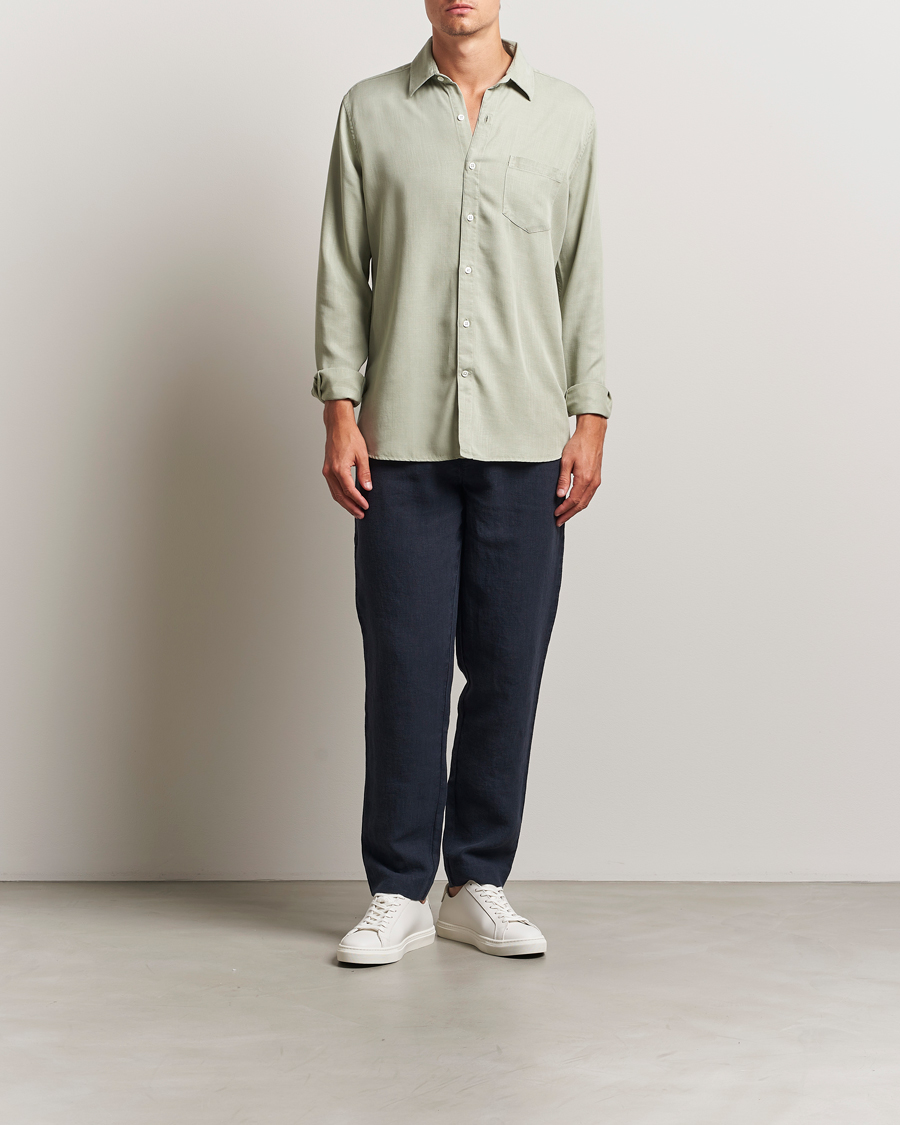 Mies | Kauluspaidat | A Day's March | Daintree Lyocell Shirt Seagrass