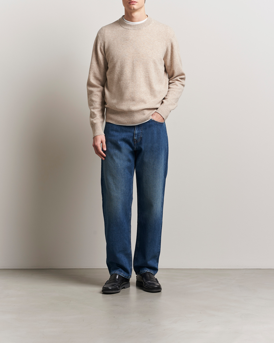 Mies | Puserot | A Day's March | Marlow Cashmere Blend Sweater Sand