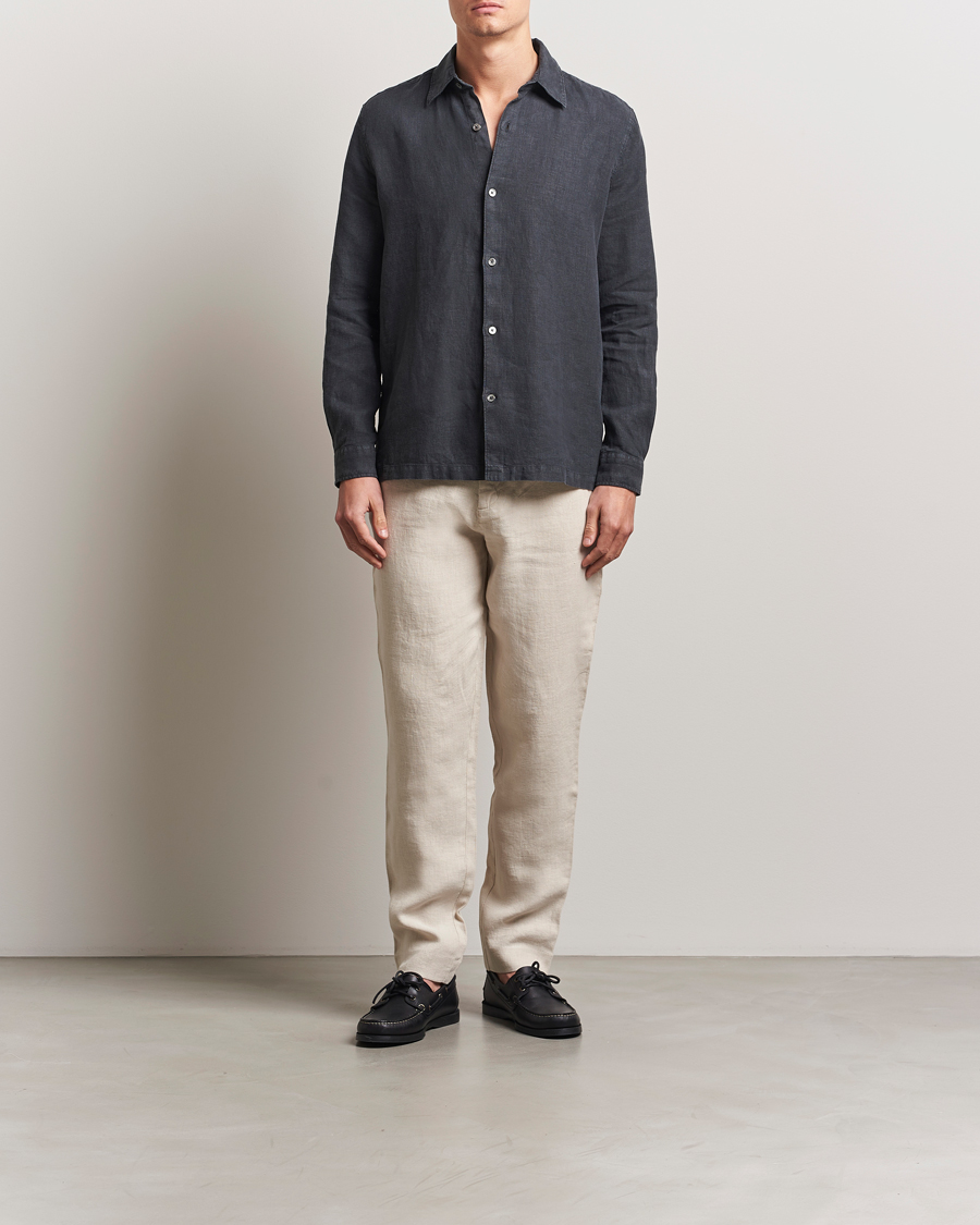 Mies | Housut | A Day's March | Madu Linen Trousers Oyster