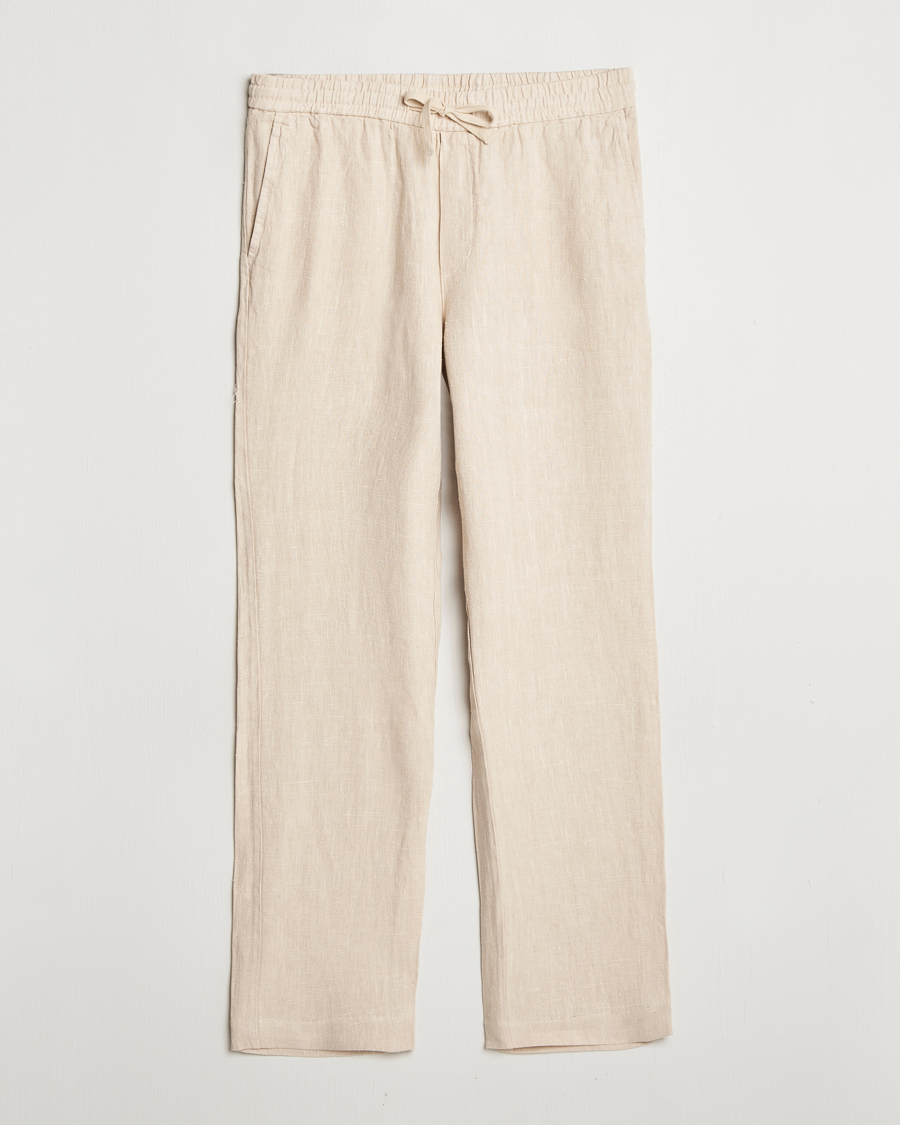Mies | Housut | A Day's March | Tamiat Drawstring Linen Trousers Oyster