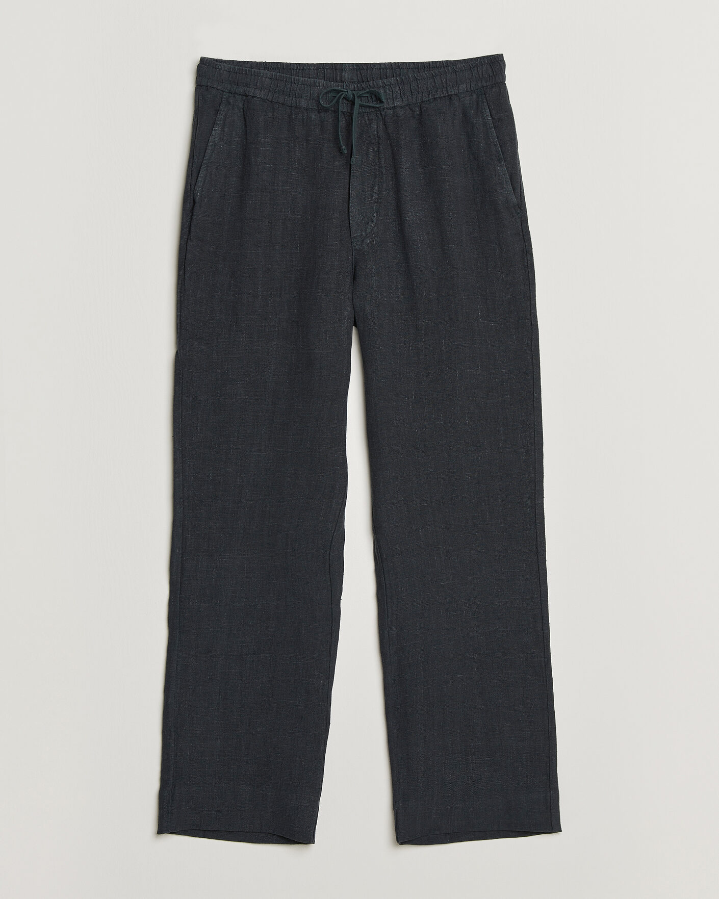 Mies | Housut | A Day's March | Tamiat Linen Drawstring Trousers Black