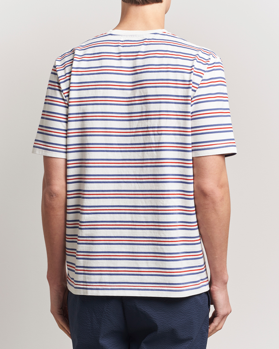 Mies | T-paidat | BEAMS PLUS | Short Sleeve T-Shirt Blue/Red Stripe