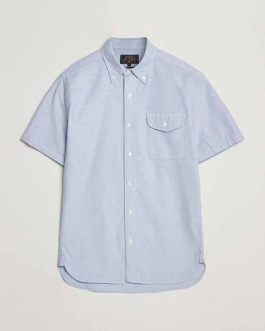 Mies | Kauluspaidat | BEAMS PLUS | Short Sleeve Oxford Shirt Light Blue