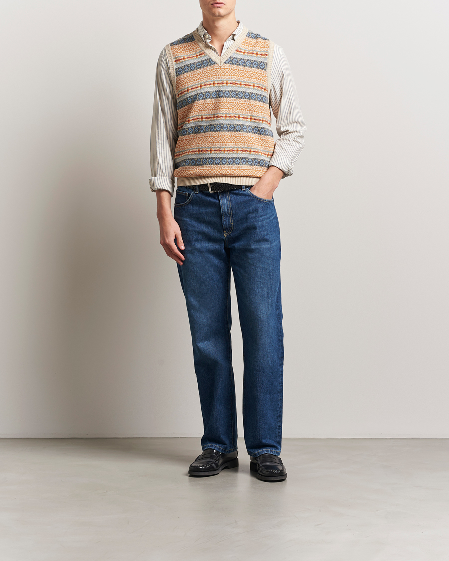 Mies | Puserot | BEAMS PLUS | Fairisle Vest Beige