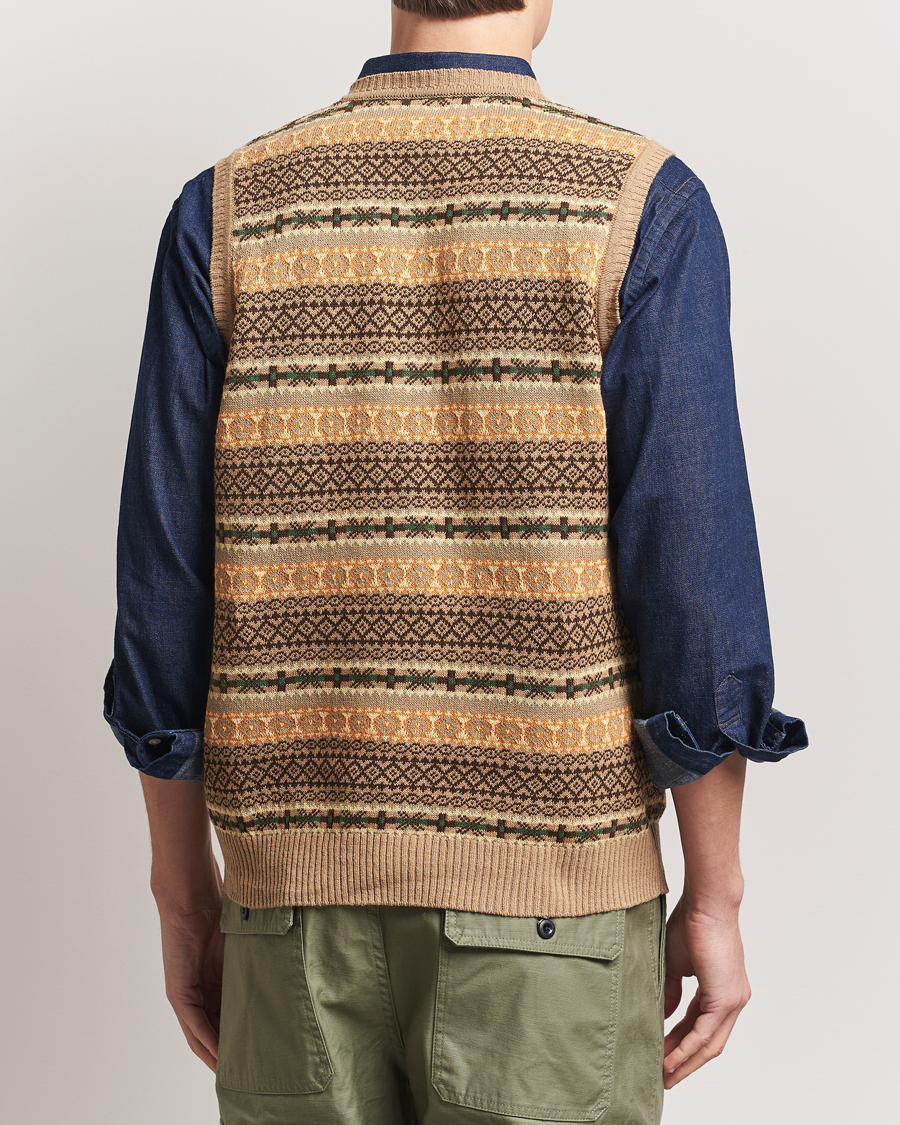 Mies | Puserot | BEAMS PLUS | Fairisle Vest Khaki