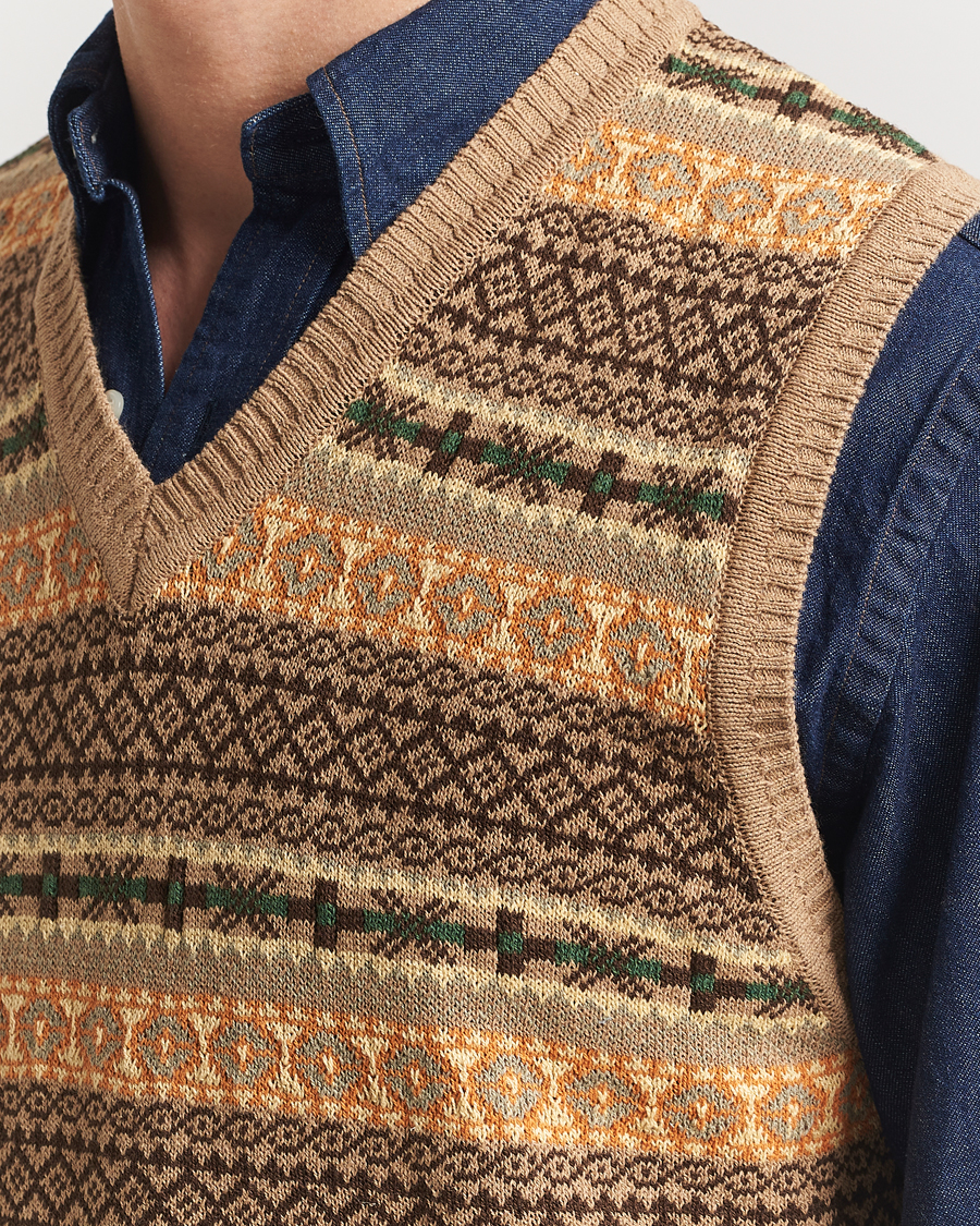 Mies | Puserot | BEAMS PLUS | Fairisle Vest Khaki