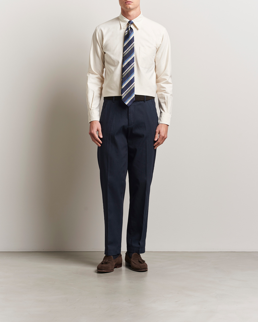 Mies | Kauluspaidat | Kamakura Shirts | Vintage Ivy Oxford Button Down Shirt Beige