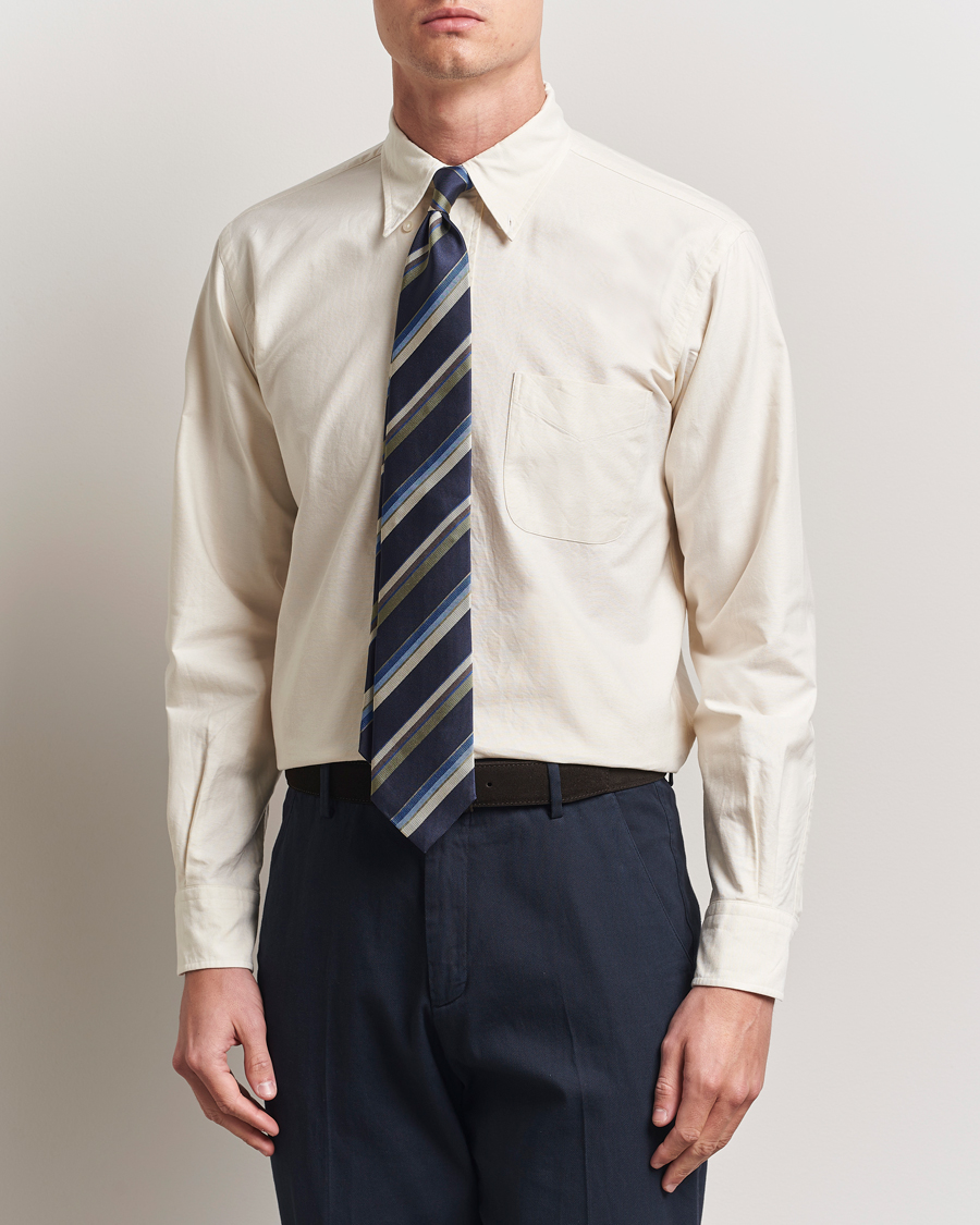 Mies | Kauluspaidat | Kamakura Shirts | Vintage Ivy Oxford Button Down Shirt Beige