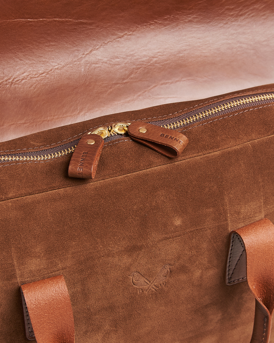 Mies | Laukut | Bennett Winch | Suede Briefcase Brown