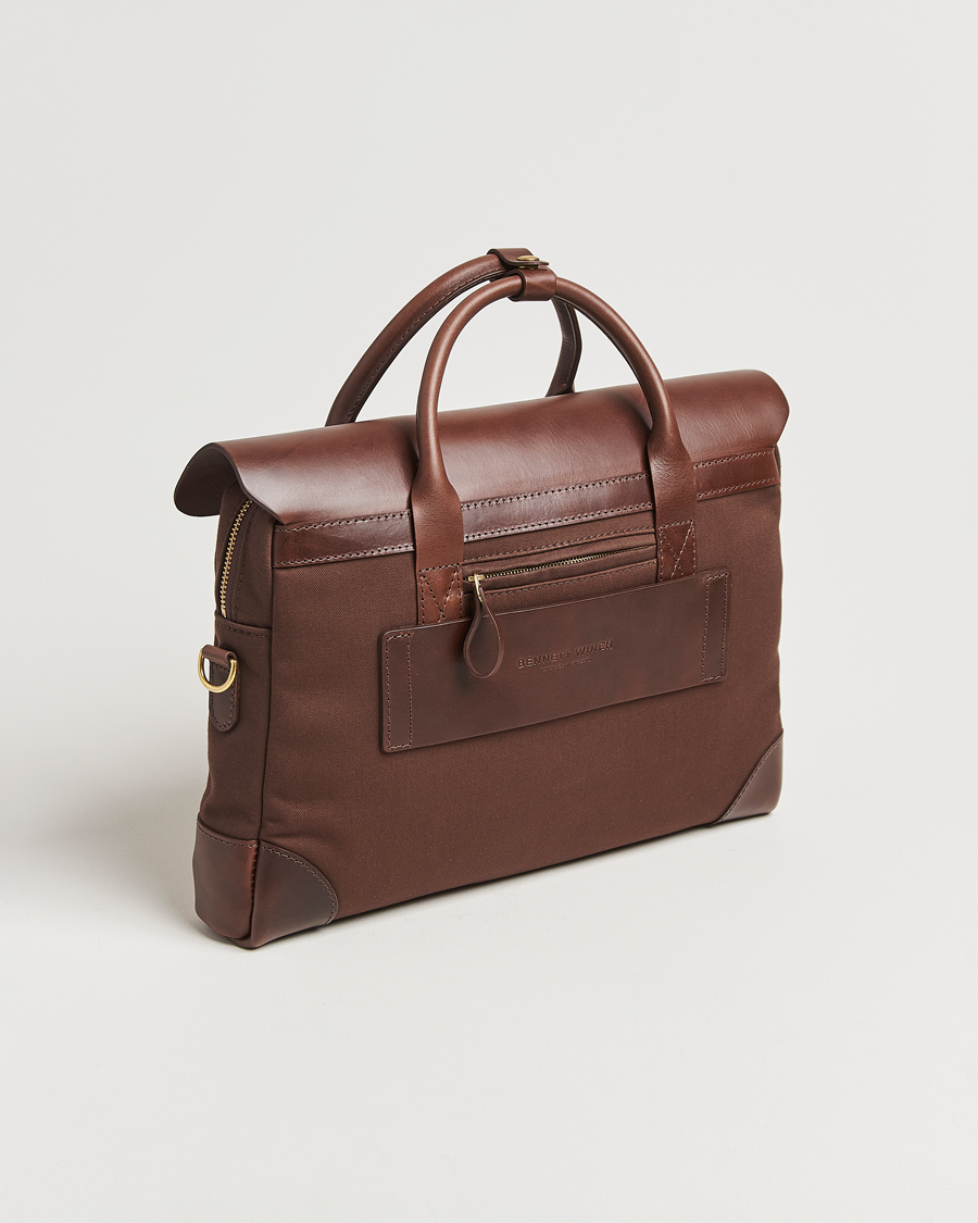 Mies | Laukut | Bennett Winch | Canvas Briefcase Chocolate