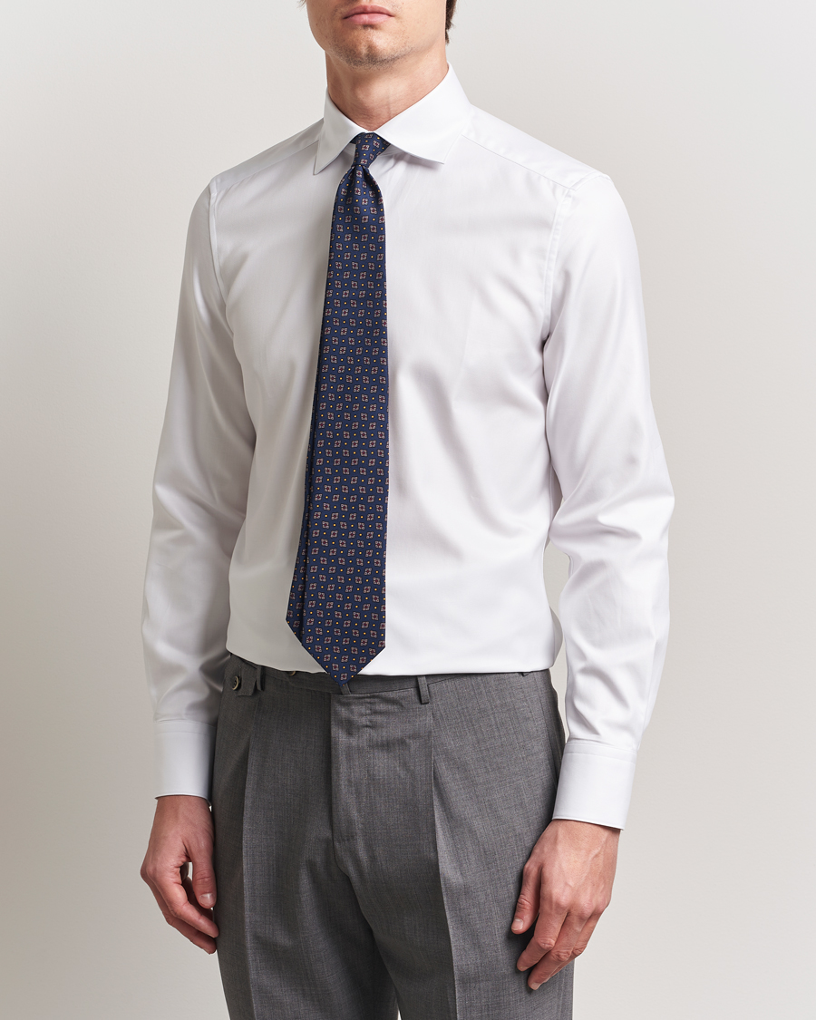 Mies | Kauluspaidat | Stenströms | 1899 Slim Cotton Twill Shirt White