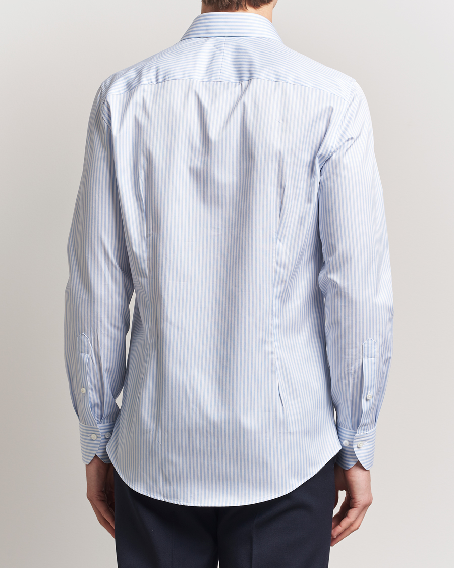Mies | Kauluspaidat | Stenströms | 1899 Slim Striped Cotton Twill Shirt Blue/White