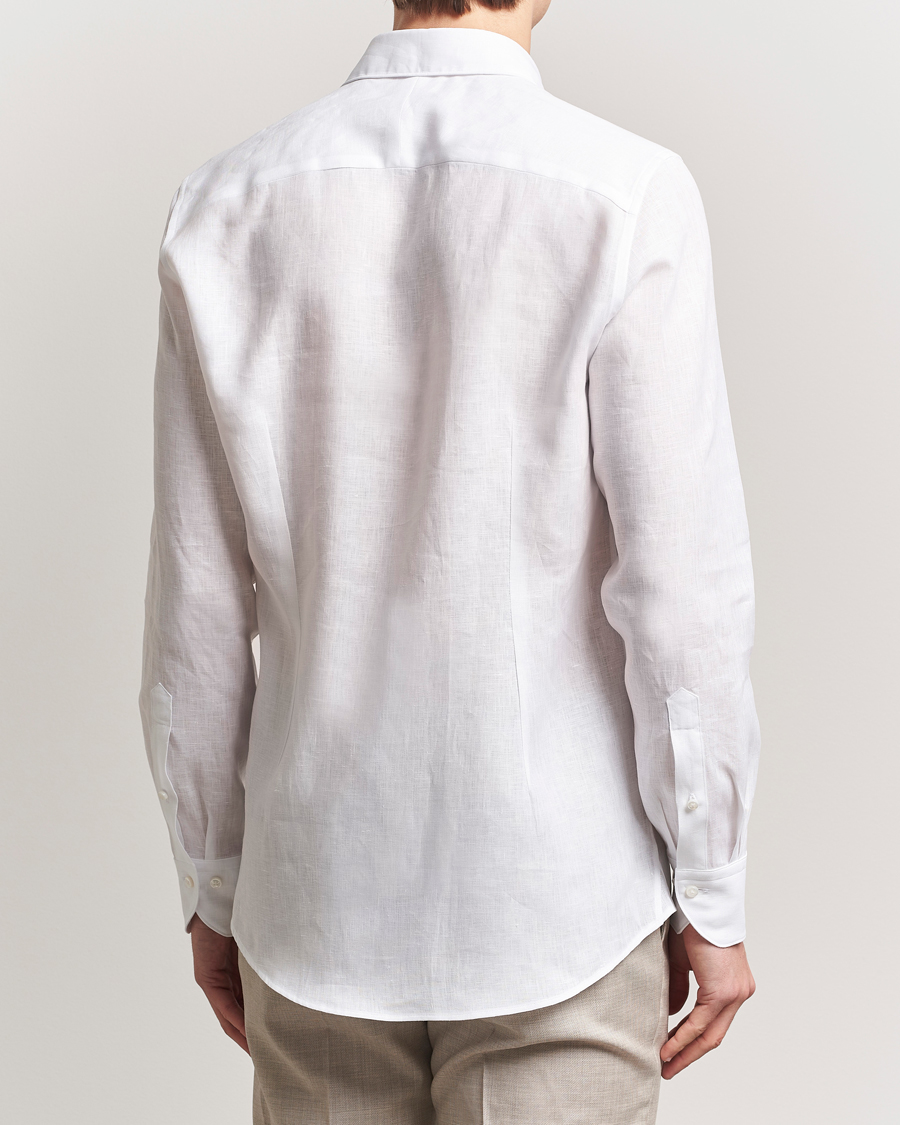 Mies | Kauluspaidat | Stenströms | 1899 Slim Linen Shirt White