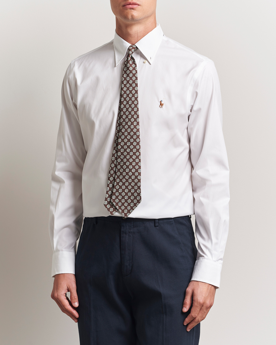 Mies | Kauluspaidat | Polo Ralph Lauren | Custom Fit Oxford Dress Shirt White