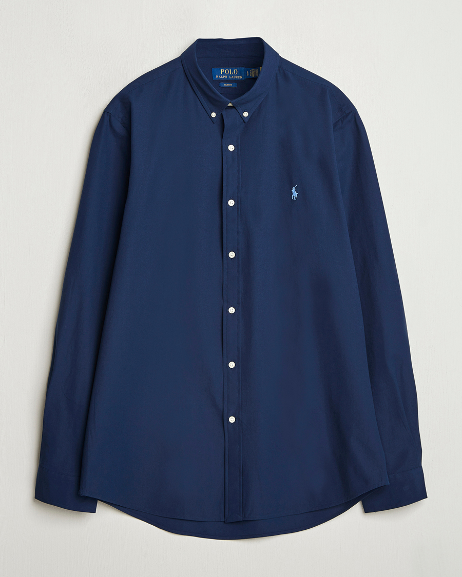 Mies | Kauluspaidat | Polo Ralph Lauren | Slim Fit Poplin Shirt Newport Navy
