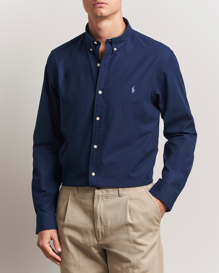 Mies | Kauluspaidat | Polo Ralph Lauren | Slim Fit Poplin Shirt Newport Navy