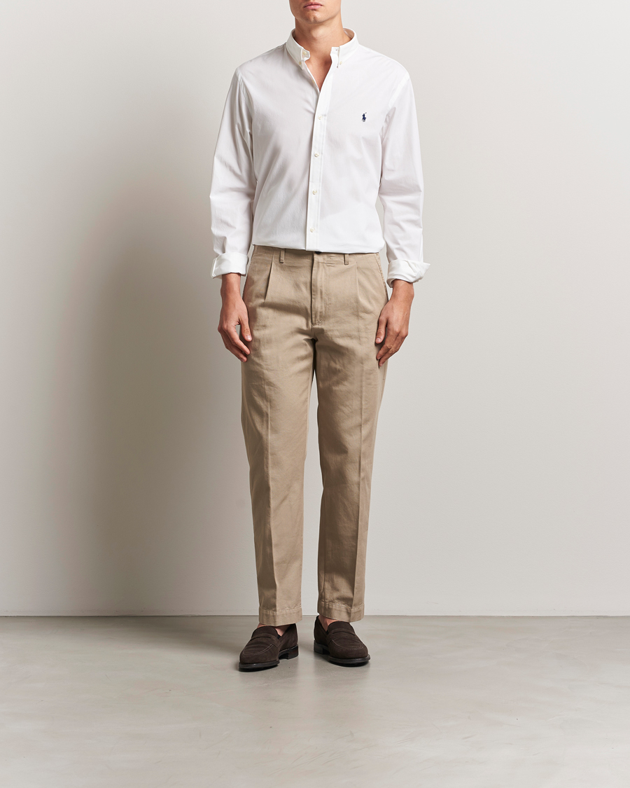 Mies | Kauluspaidat | Polo Ralph Lauren | Slim Fit Poplin Shirt White