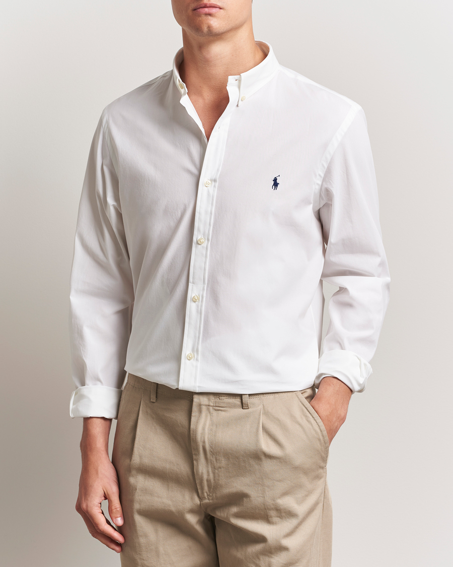 Mies | Kauluspaidat | Polo Ralph Lauren | Slim Fit Poplin Shirt White